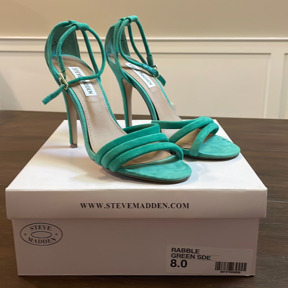 Steve Madden Green Strappy Heels